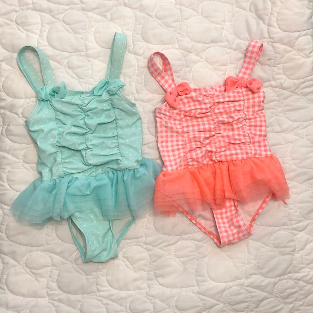 2 Toddler Girls Swimsuits Size 2T and 3T
